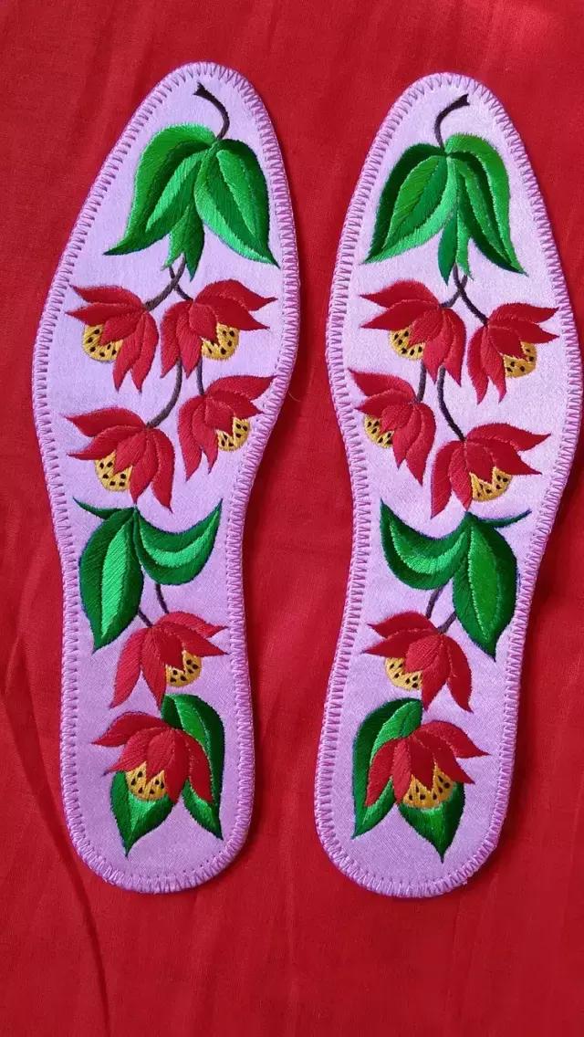 绣花鞋垫100种图案四格绣法,几何鞋垫图案鞋垫绣法