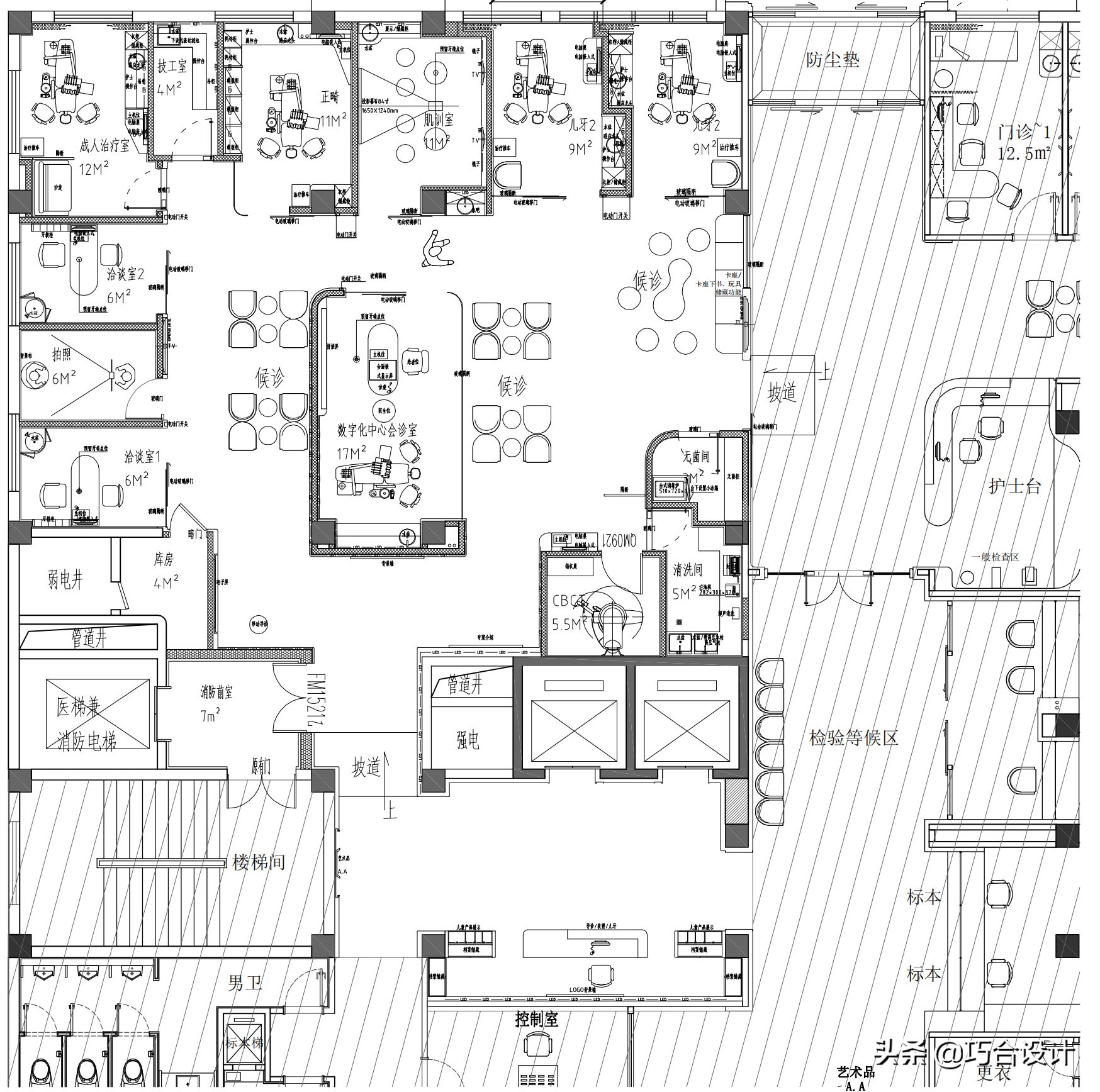小的口腔门诊怎么设计,200平米口腔门诊部设计图