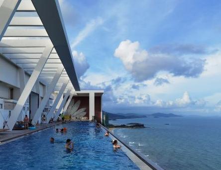 30平方米超大泳池,2000平无边泳池