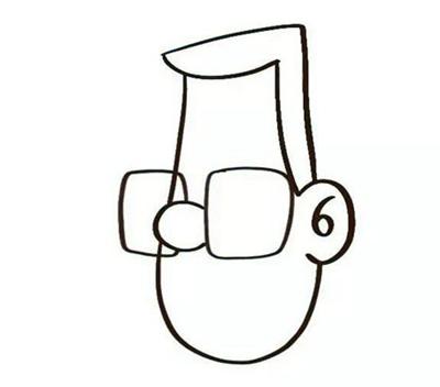 简笔画小头爸爸的头,卡通简笔画爸爸怎么画