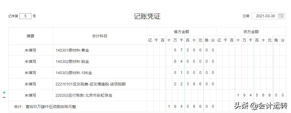 珠宝首饰行业会计账务处理流程,珠宝行业账务流程大全