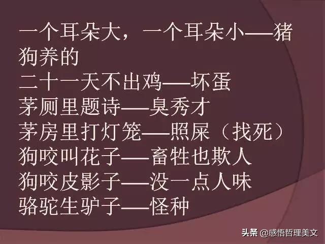 中国幽默歇后语大全5000句,歇后语大全5000条幽默