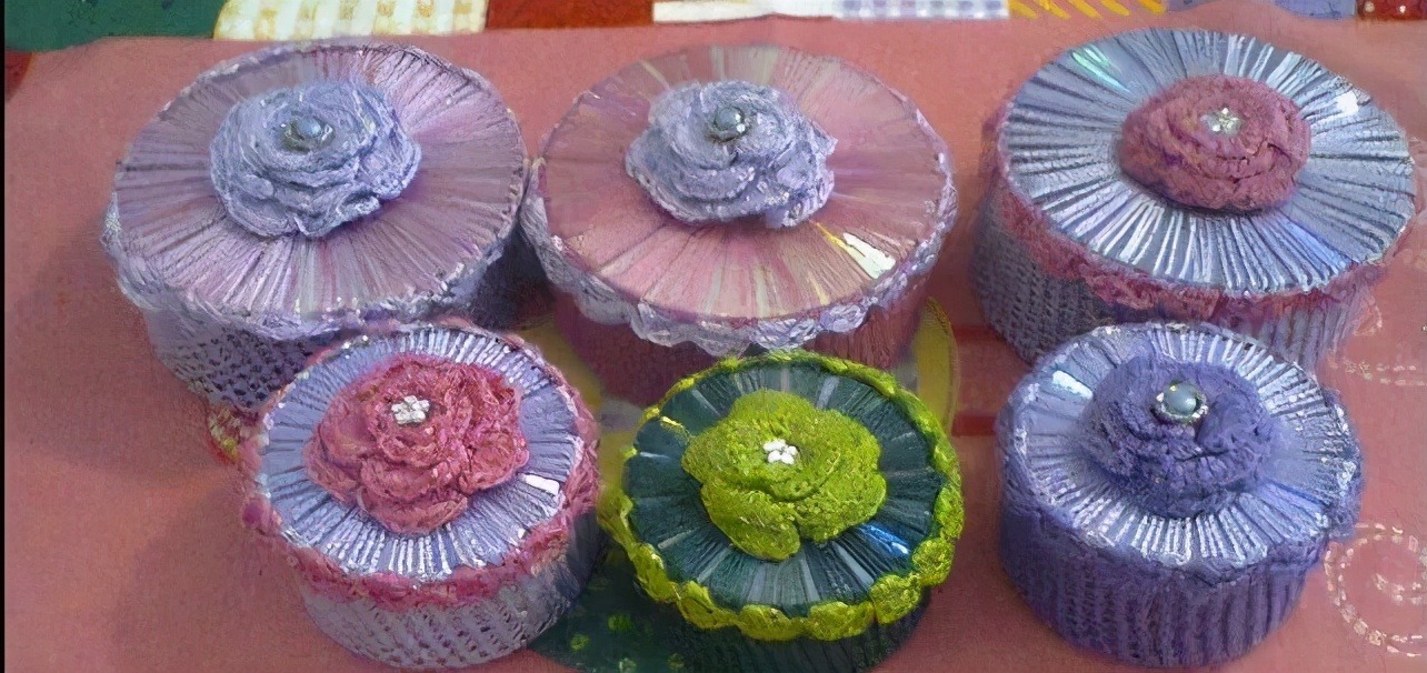 废旧光盘钩针收纳,可以钩什么物件好看又实用