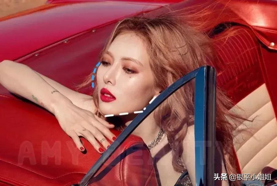 泫雅的脸型是菱形脸吗,猫系菱形脸的女生好看吗