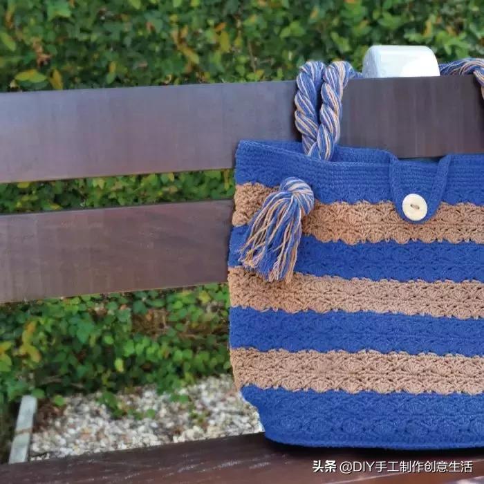 钩针编织收纳包,钩针编织一个简单的收纳篮放钥匙