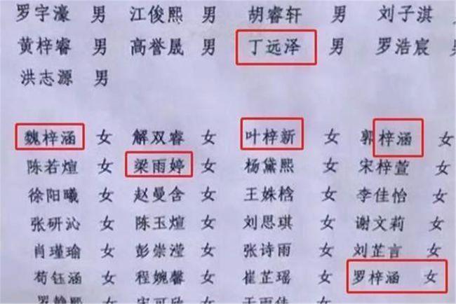 梓涵烂大街名字,梓涵烂大街