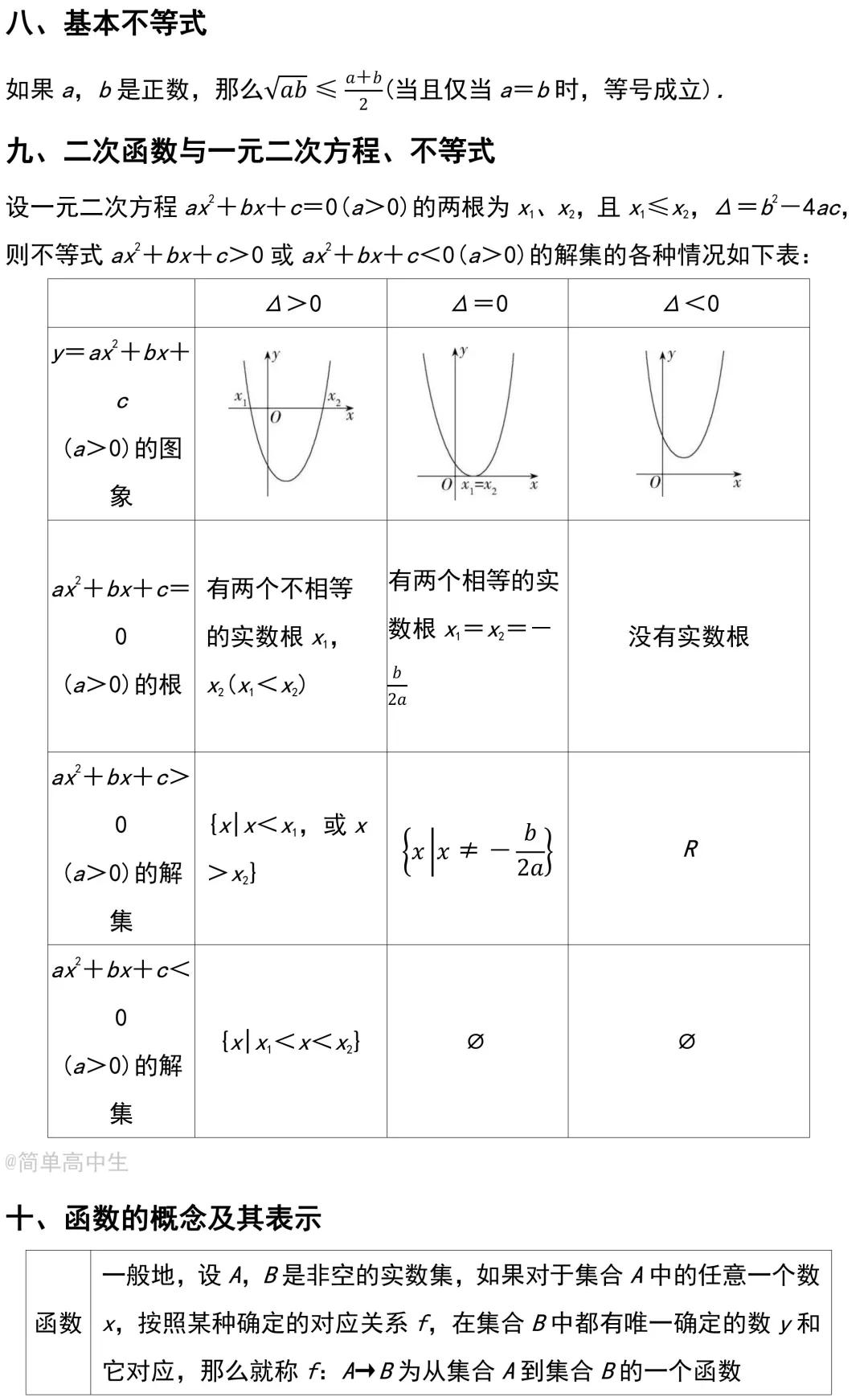 人教版高一数学必修一知识点归纳,高中数学必修第一册基础知识要点