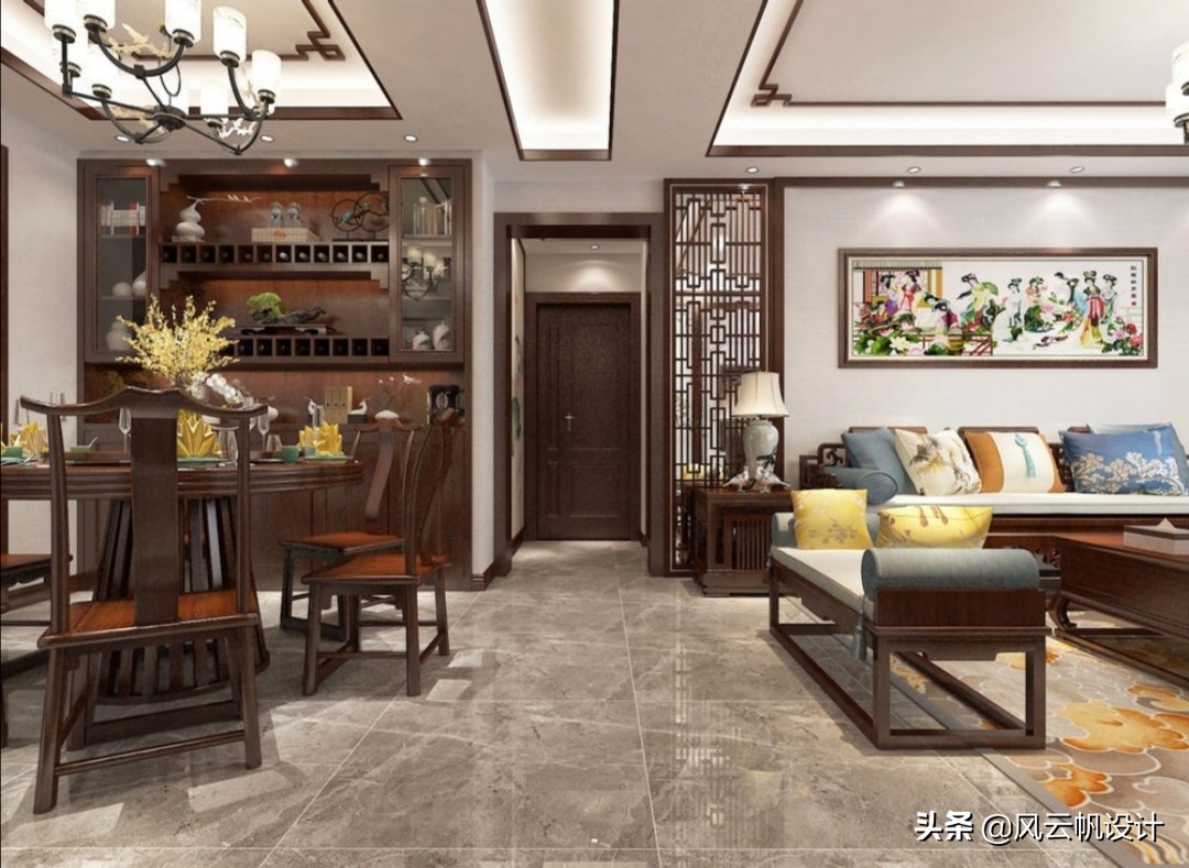 别说中式造价高，看这对夫妇仅用26W打造三居室，效果堪比豪宅
