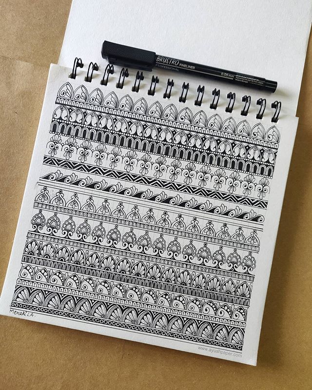 抽象曼陀罗艺术与可爱动物的创意结合:繁复精美,附绘画基础图案