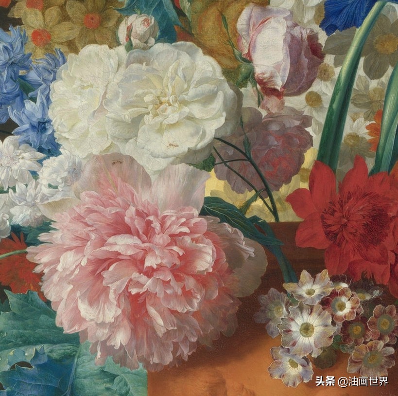 荷兰花卉画作品欣赏,当代国外巨幅花卉画家