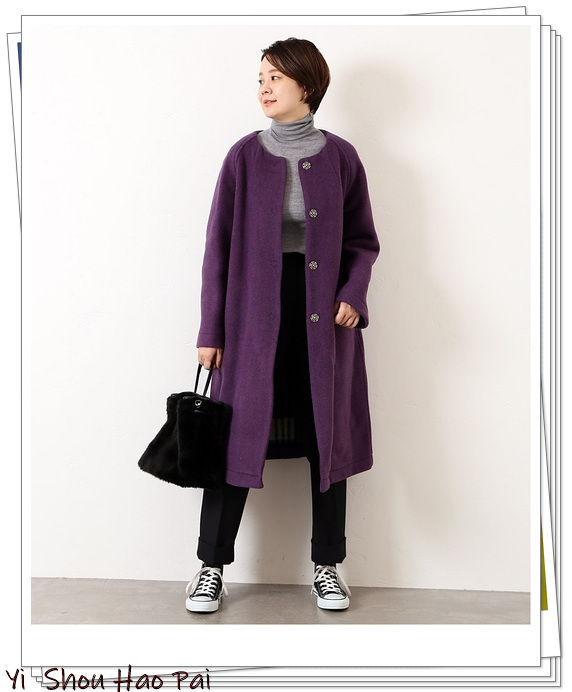 适合40岁女人的百搭大衣,白羊绒大衣穿搭40岁女士气质穿搭