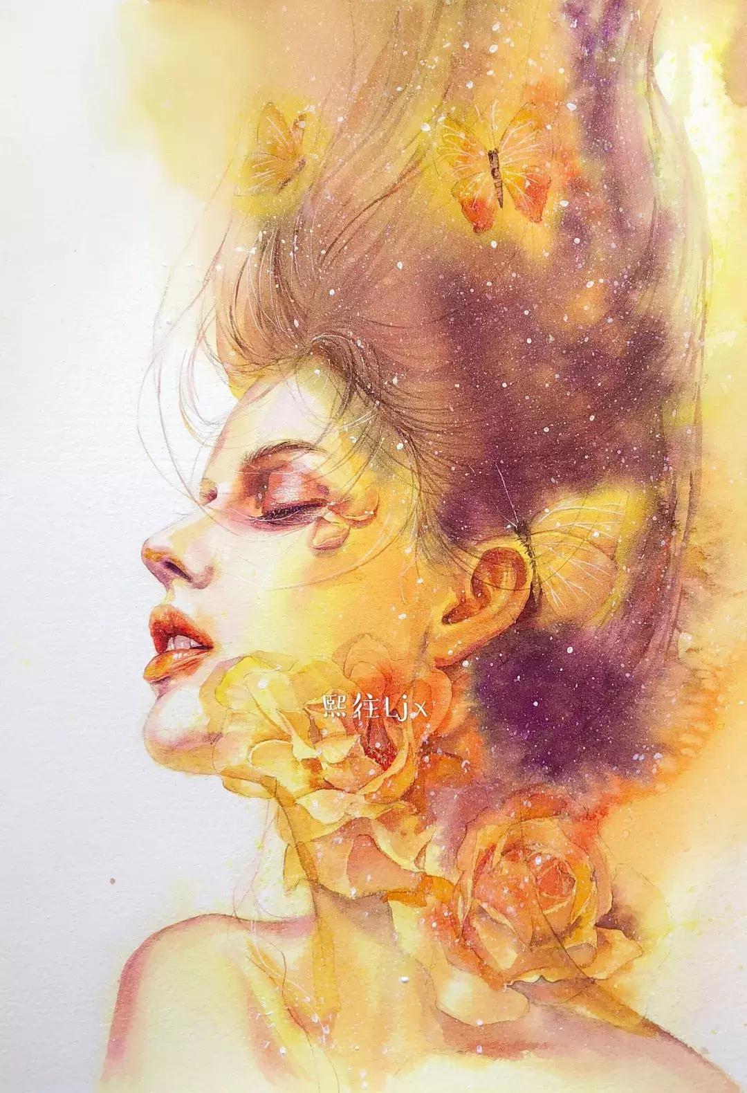 古风绘画线描,100张绝美古风女线描手绘