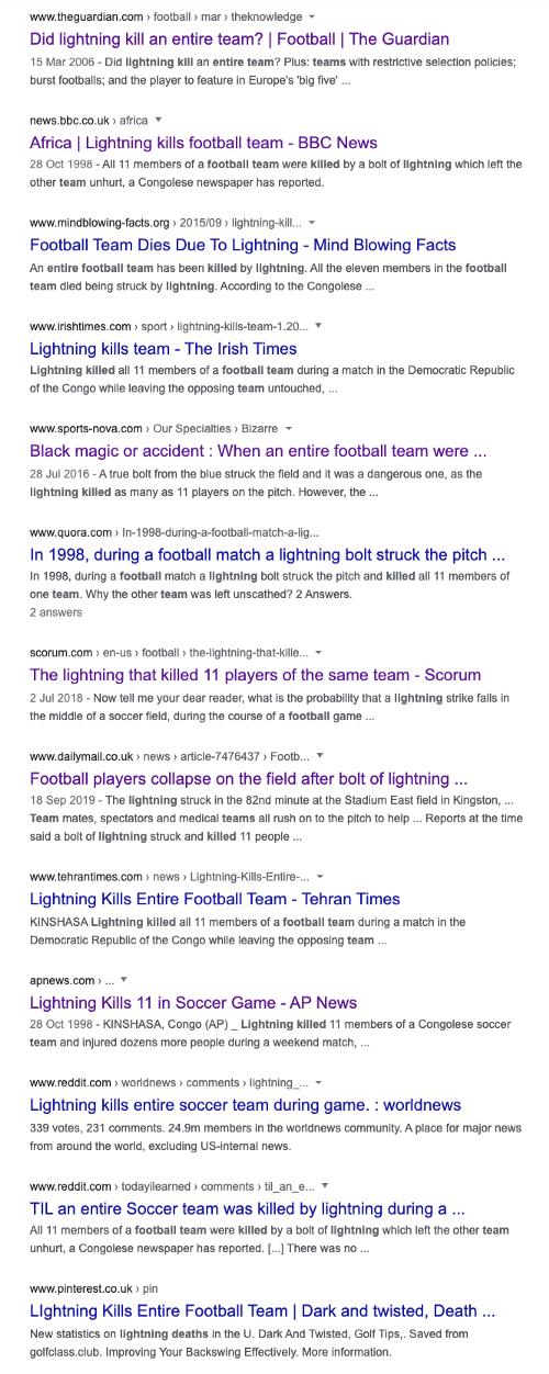 1998年刚果足球赛雷击11人遇难,1998刚果球赛视频