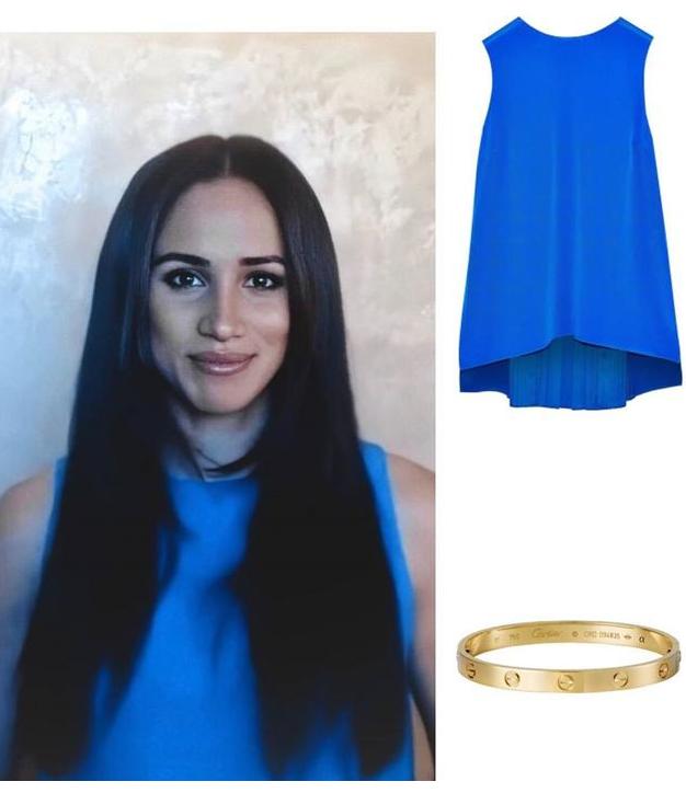 39岁梅根与小12岁章泽天真默契，同款卡地亚手镯美出不同气质