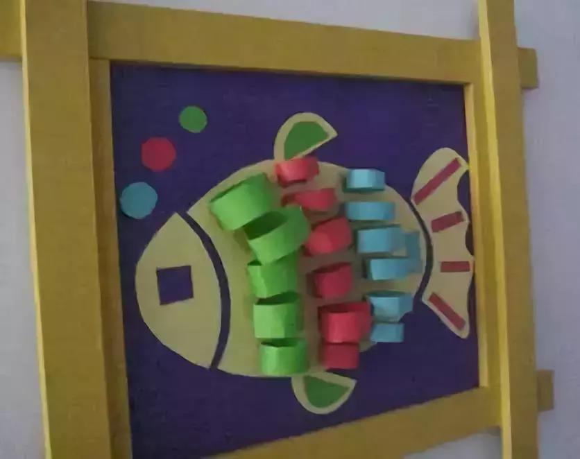 小鱼游幼儿园手工,小鱼游游游幼儿手工