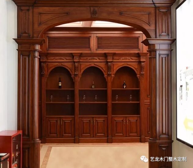 整木定制造型垭口,简约原木垭口定做