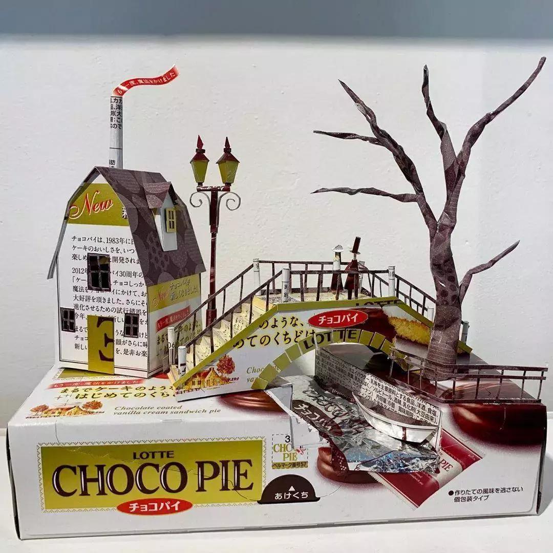 泡面武士，咖啡火车！日本空箱职人将废纸盒玩儿出了新花样