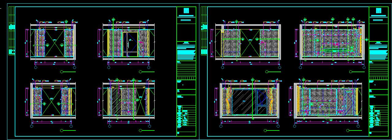 室内设计案例100套,别墅200平私家庭院施工图