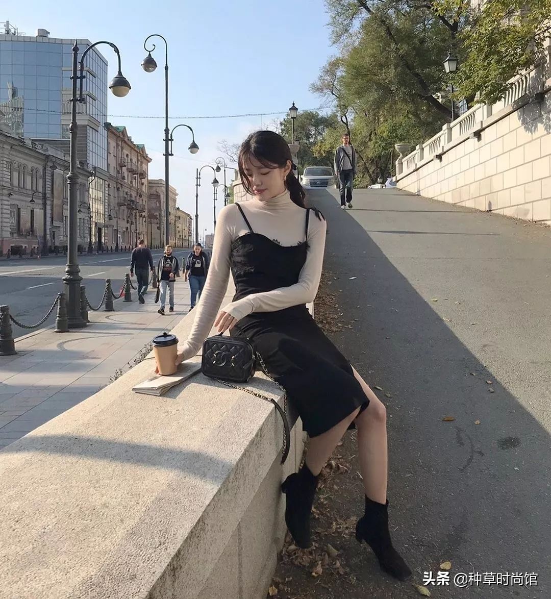 秋冬连衣裙长袖长款过膝修身气质,30套连衣裙搭配图