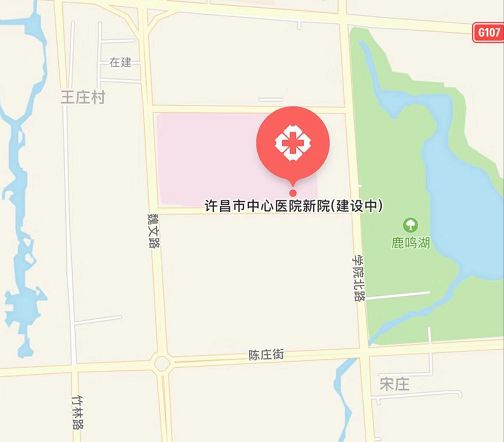 许昌市中心医院新院区绿化,许昌市中心医院新院区指示图