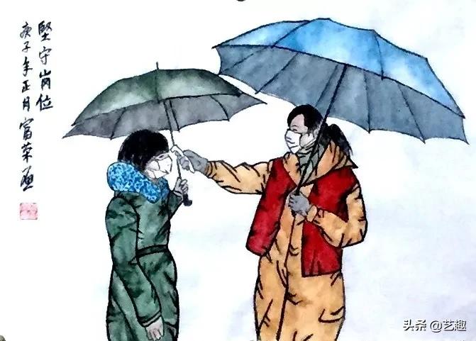 抗击病毒的白衣天使漫画,抗击疫情广东漫画家