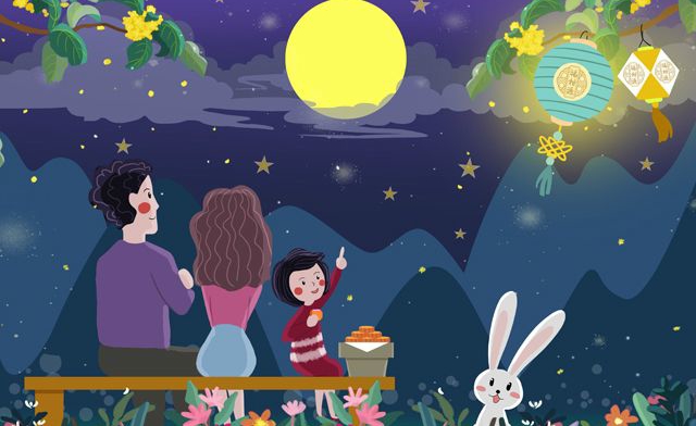 中秋节赏月的美景和团圆的快乐,中秋节皓月辉光共一色