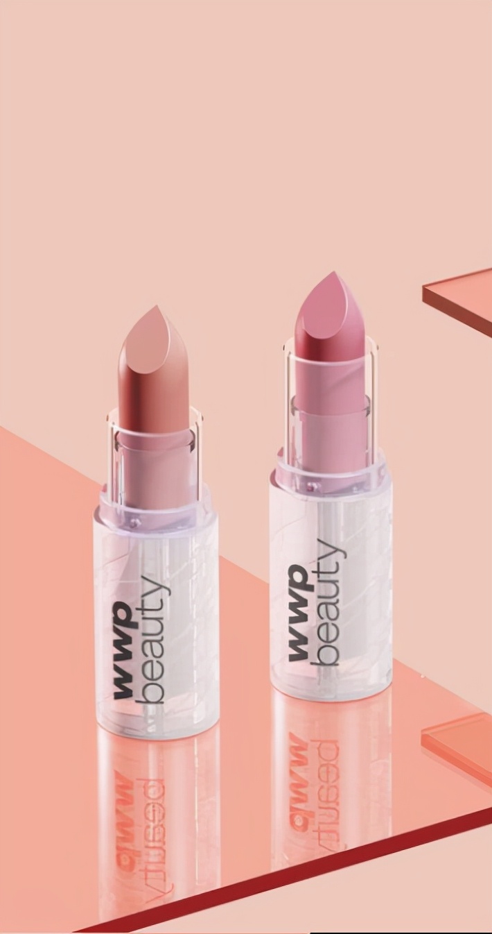 大牌高颜值化妆品彩妆简约水晶口红产品包装设计-大字会创意设计