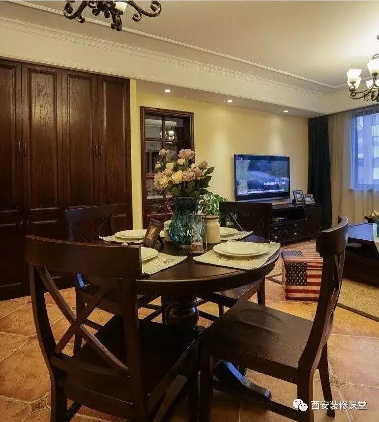 130平三室一厅美式衣帽间,美式带衣帽间的卧室套房