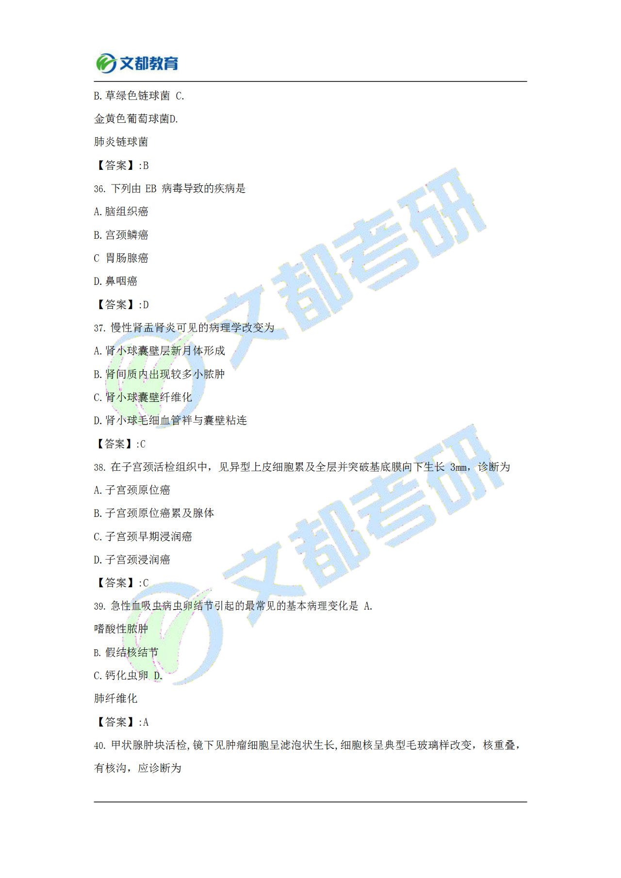 文都考研311,文都考研答案