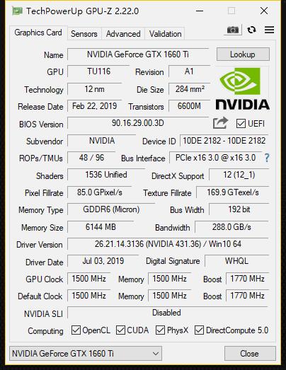 gtx1660ti差不多的显卡,1299的1660值得入手吗