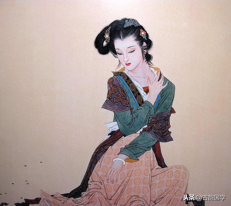 中国古典百美诗画（上）：一位佳丽一首古诗，可谓赏心悦目，收藏