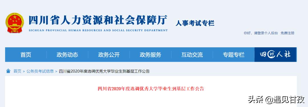四川选调生报名公告,四川省普通选调生招录公告