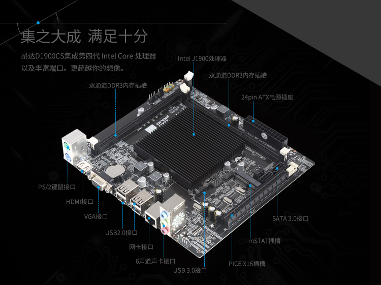 1600元的办公小主机HTPC优选板载IntelJ1900昂达ONDA-D1900CS
