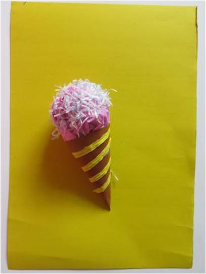 夏日冰淇淋少儿创意美术,清凉一夏主题冰淇淋绘画幼儿园