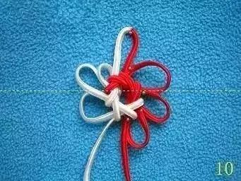 单绳串珠间隔打结方法教程,单绳串珠打结的方法