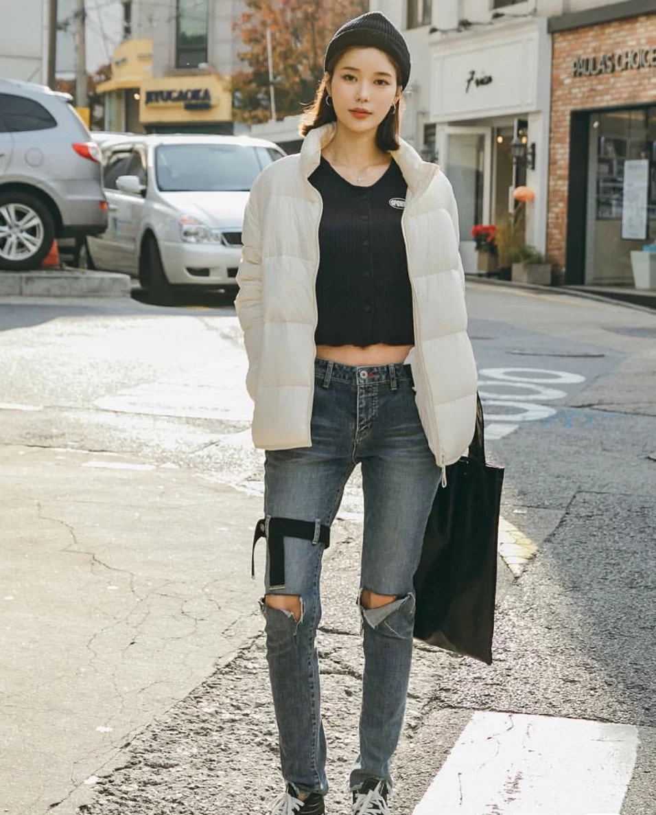 穿搭韩国小姐姐日常穿搭look,来看看韩国小姐姐穿搭