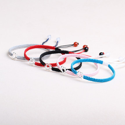 棉麻绳编织手链教程,情侣手链单绳