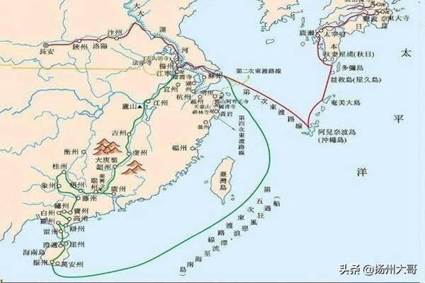 鉴真大师六次东渡去哪里了,鉴真和尚东渡带走了哪些国宝