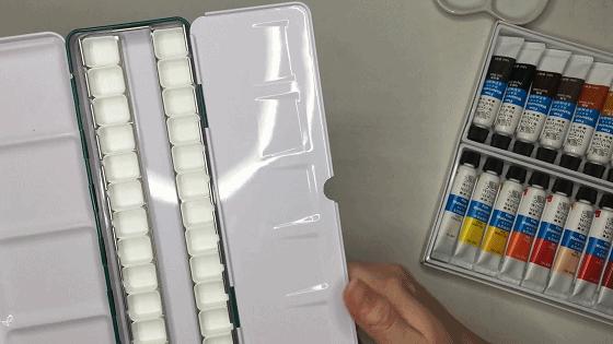 水彩颜料怎么装到铁盒,水彩颜料管装怎么画渐变