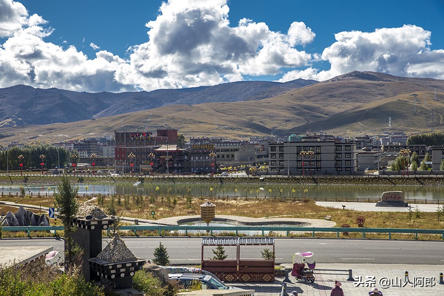 宸濊タ楂樺師澶ц崏鍘熺殑璺笂鐓х墖,闈掕棌楂樺師涓婄殑鑽夊師闆北椋庢櫙