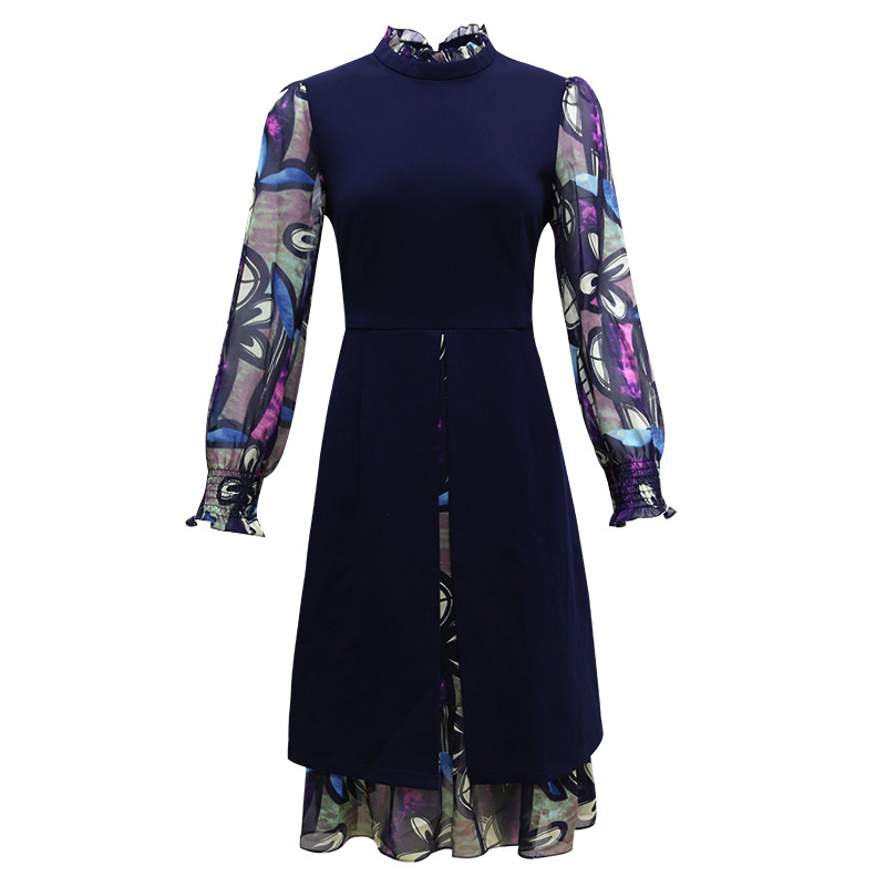 70后洋气减龄女装妈妈假两件套,80后时髦女装减龄假两件