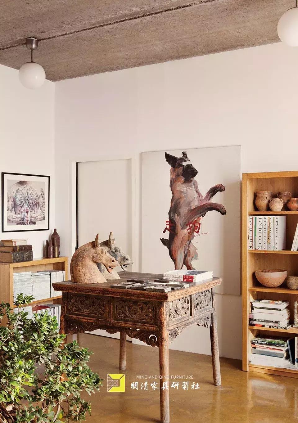 古典家具现代空间书房,古典家具与现代空间书房