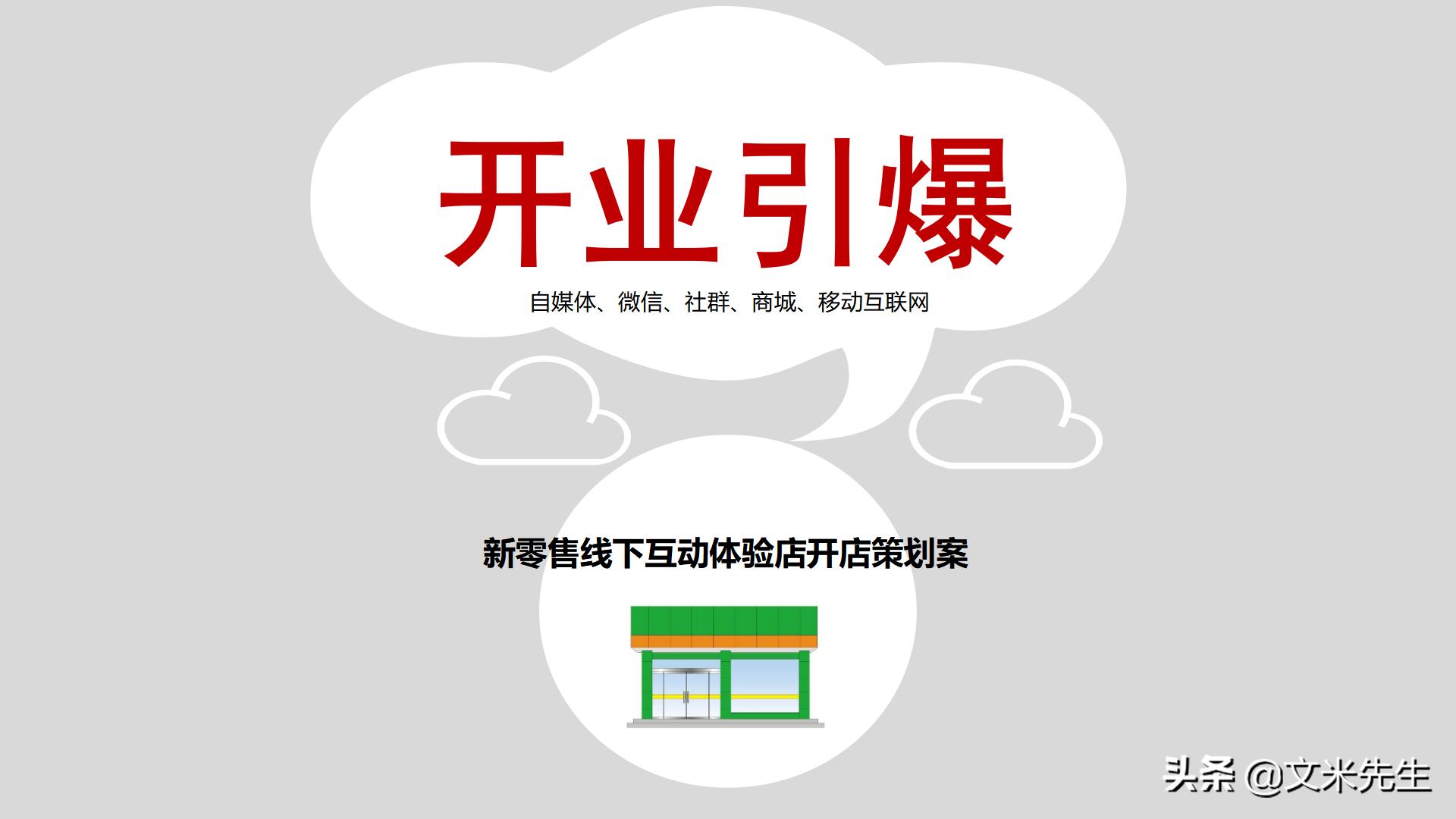 “新零售”线*体下**验店开业怎么做？开业引爆策划方案PPT分享