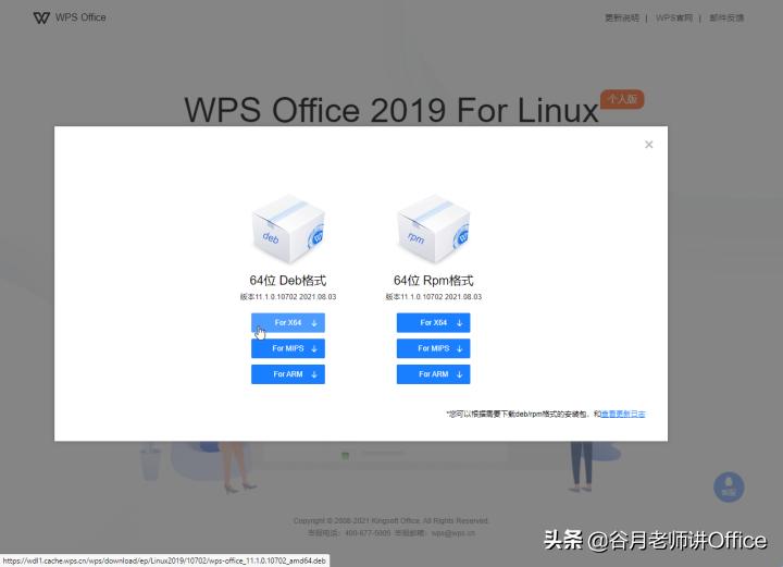 「谷月老师讲WPS」用Windows11安装WPSforLinux