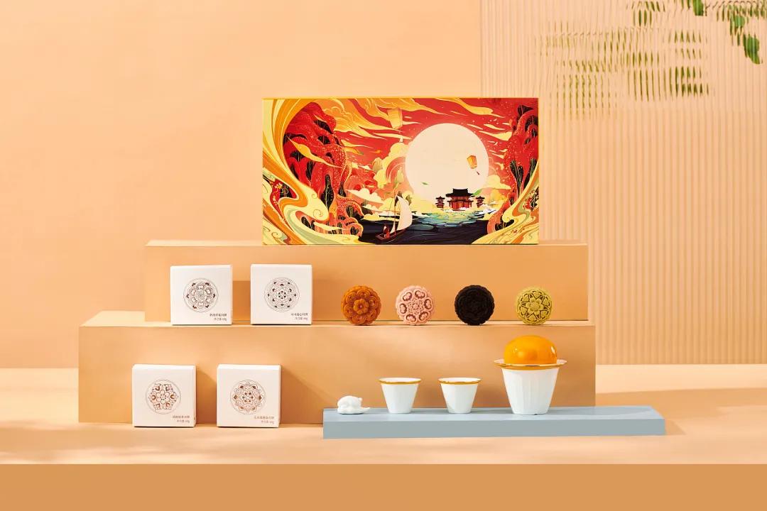 中秋月饼精美礼盒设计,最有创意的月饼包装展开图