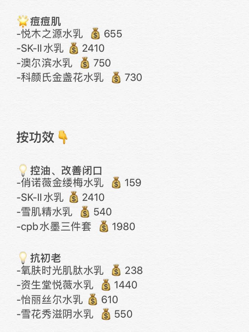 夏季油皮品牌水乳推荐,油皮痘痘水乳套装排行榜前十名