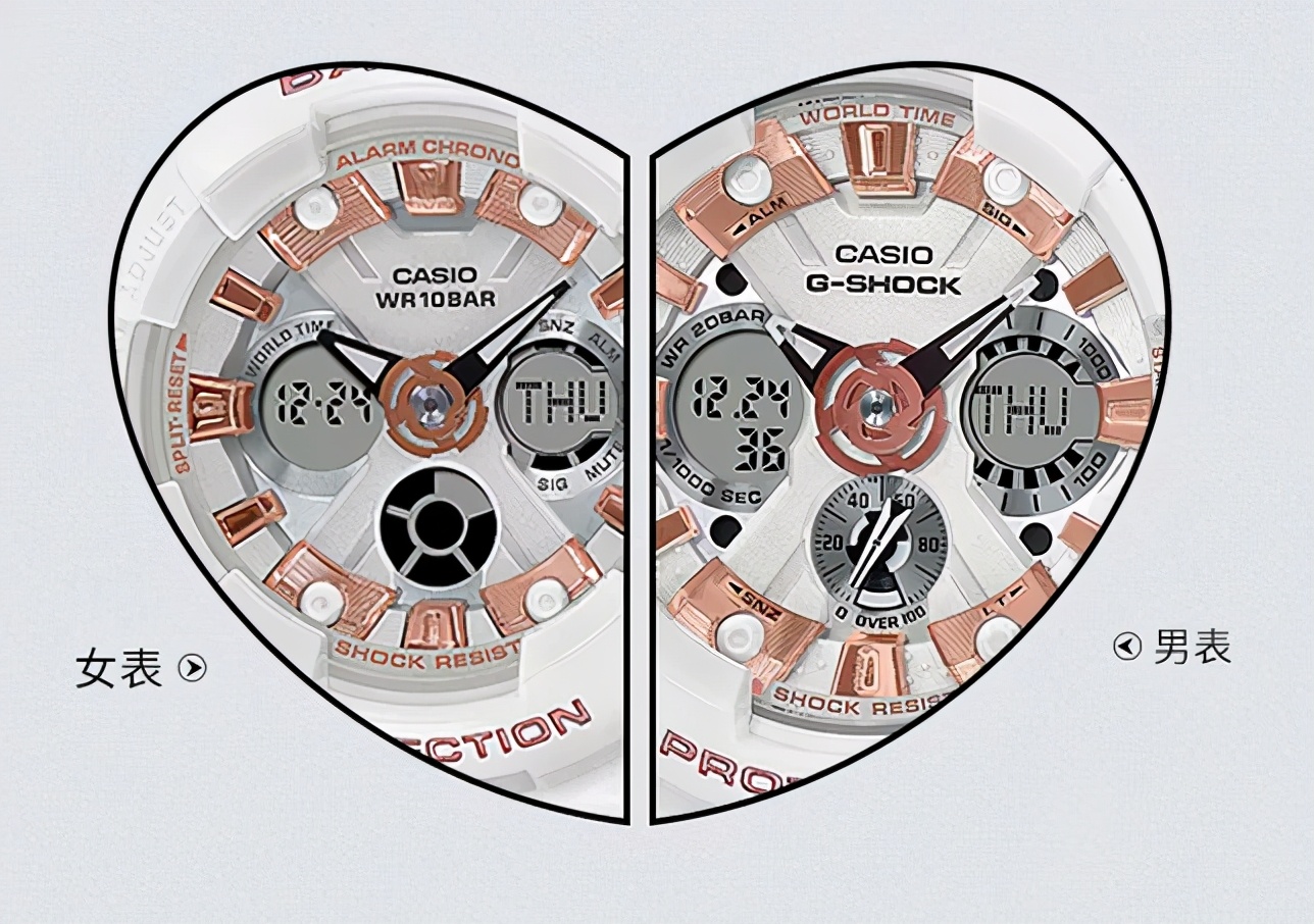 男女同款手表酷酷,男女适合戴的卡西欧