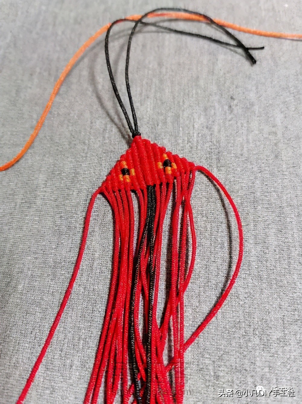 虾米编绳教程,编渔网绳开头慢动作教程