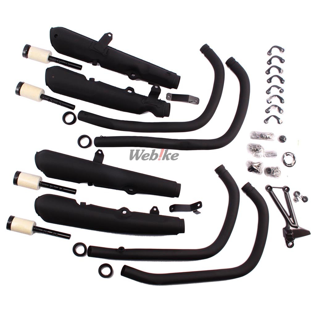 川崎z900rs排气管保护,川崎z900改本田火刃排气管