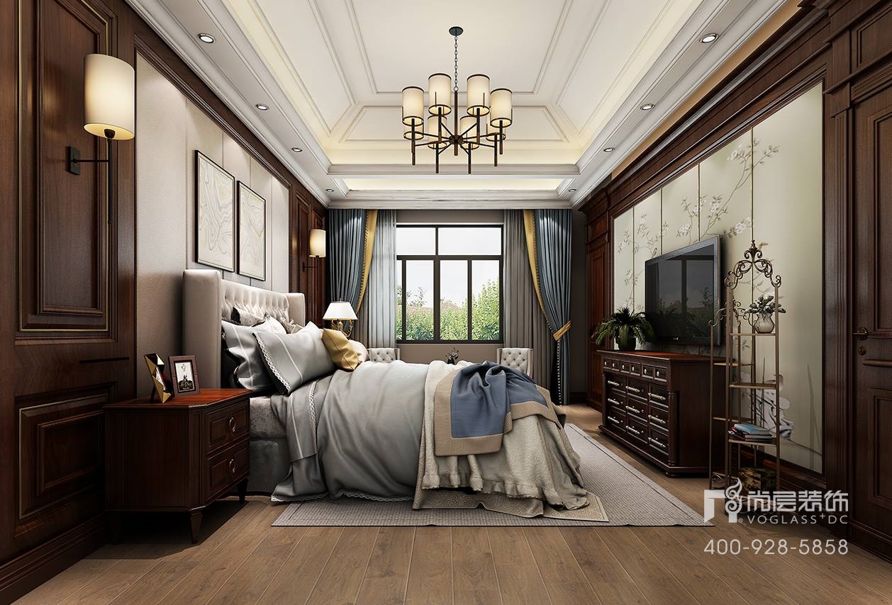 金域蓝湾家居装修风格效果图,金域蓝湾简中式风格装修效果图